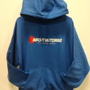 Men Hoodie Sweater With Company Logo - Blue